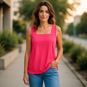 Rocker Girl Top Size Junior Large Pink Casual Summer